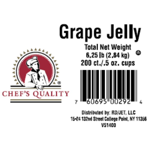 Chef's Quality - Grape Jelly Cups, 2 oz each - 200 ct