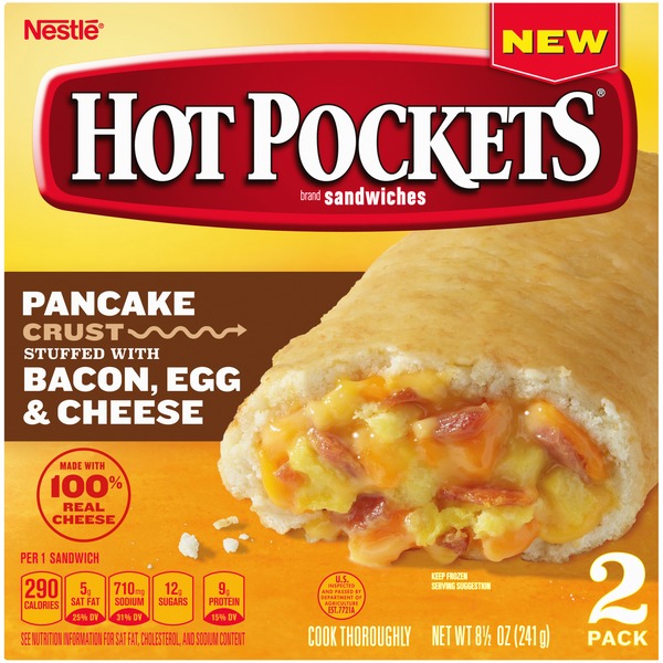 Hot Pockets Frozen Snack Bacon, Egg and Cheese Pancake Crust Sandwich