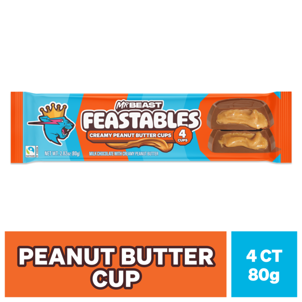 Feastables Milk Chocolate & Creamy Peanut Butter Cups