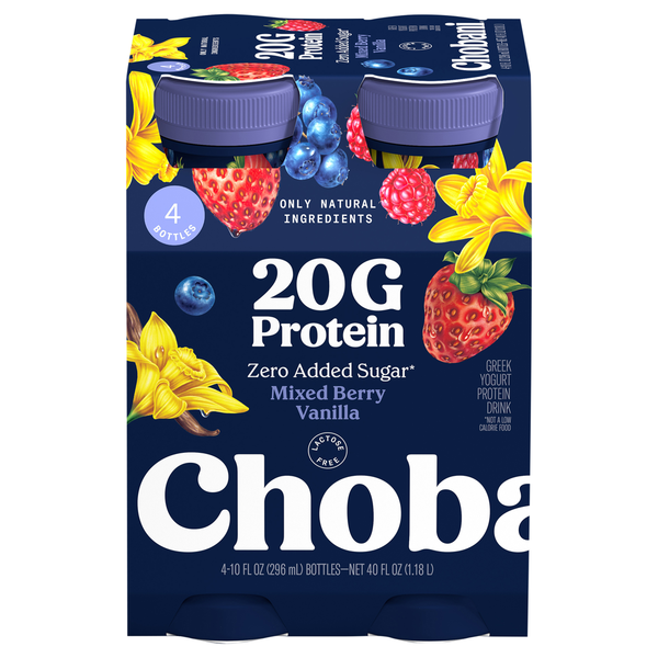 Chobani Zero Added Sugar Mixed Berry Vanilla Yogurt Protein