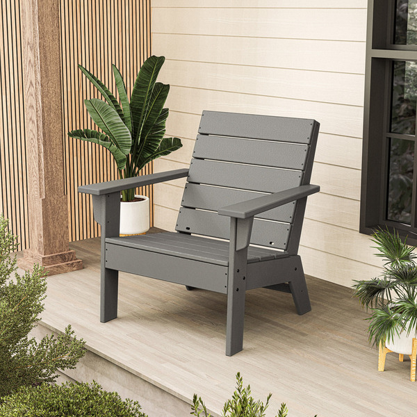 POLYWOOD Eastport Lounge Chair, Gray