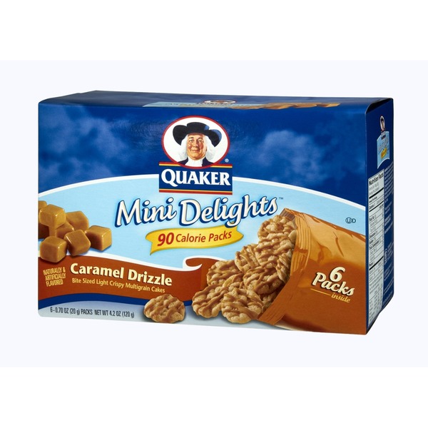 Quaker Mini Delights 90 Calorie Packs Caramel Drizzle Bite Sized