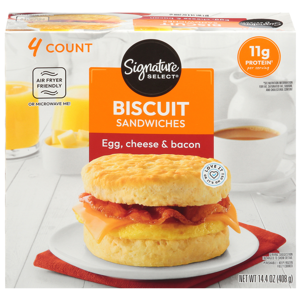Signature SELECT Biscuit Egg, Cheese & Bacon Sandwiches