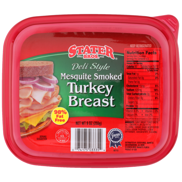 Stater Bros Deli Style Mesquite Smoked Turkey Breast (9 oz) Instacart