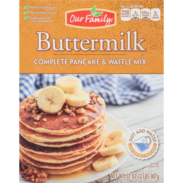 Our Family Buttermilk Complete Pancake & Waffle Mix (32 oz) Instacart