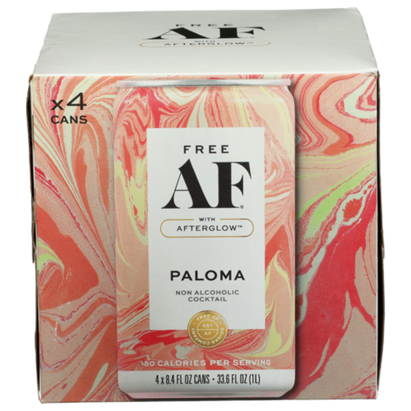 Free Af Drinks Company Paloma Non-Alcoholic Cocktail With Afterglow 4 Pack