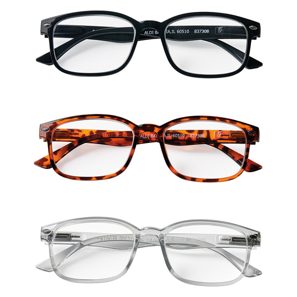 3pk Mens Square Reading Glasses, 2.00 Same-Day Delivery or  display picture 3