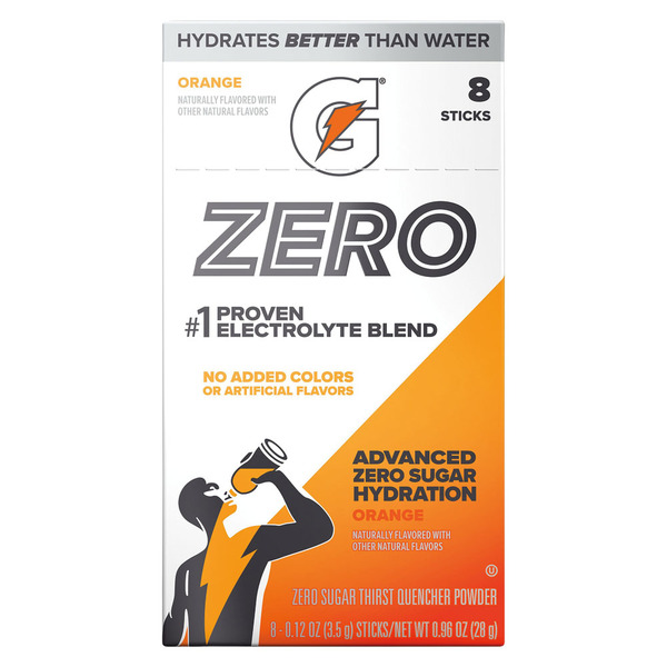 Gatorade G Zero Electrolyte Sticks, Orange Same-Day Delivery or