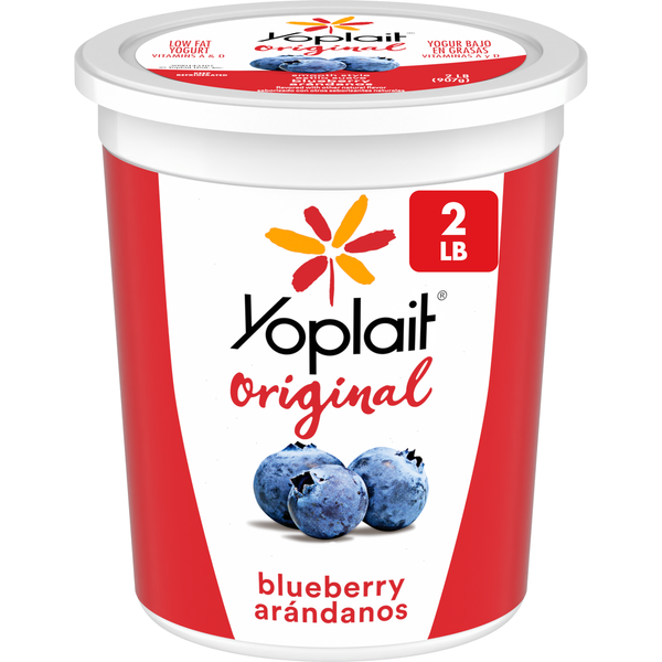 Yoplait Original Smooth Style Blueberry Low Fat Yogurt Tub