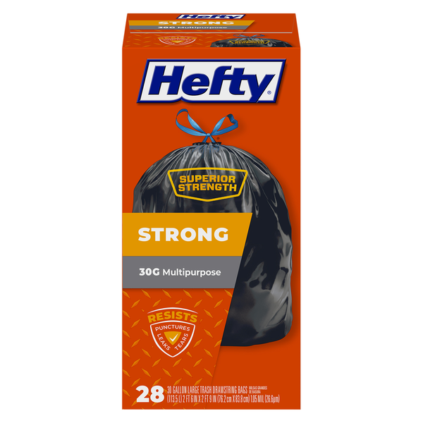 Hefty Extra Strong Multipurpose Trash Drawstring Bags
