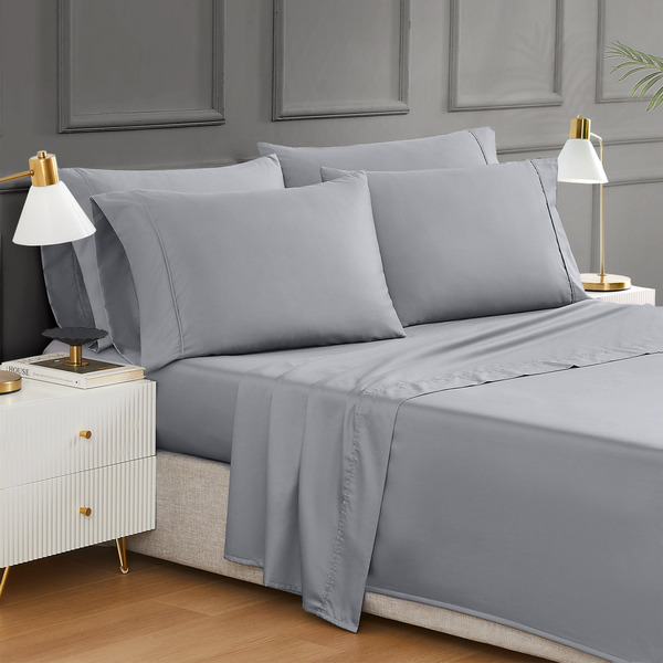 Hotel Signature Sateen 400 Thread Count Egyptian Cotton Sheet 6-Piece Set, Queen