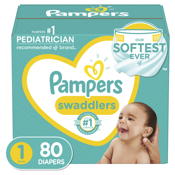 Pampers Swaddlers Newborn Diapers Size 1 Same-Day Delivery or