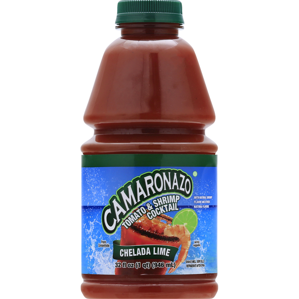 Camaronazo Tomato & Shrimp Cocktail, Chelada Lime