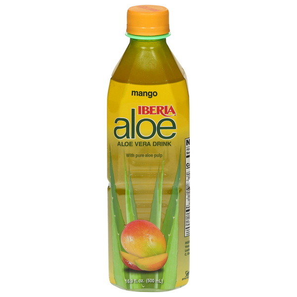 Iberia Aloe Vera Drink with Pure Aloe Pulp, Mango
