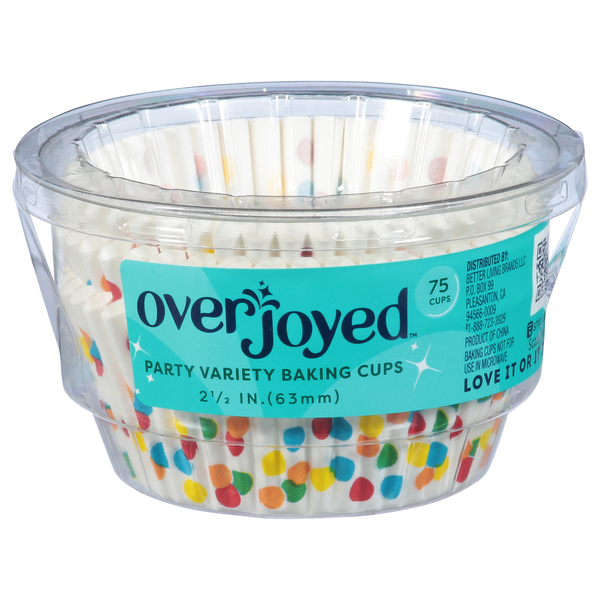 Overjoyed Baking Cups, 2.5 Inch, Party Variety