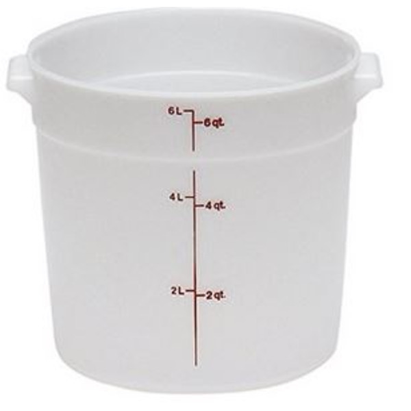 Cambro - RFS6148 Round White Food Storage Container, 6 Qt
