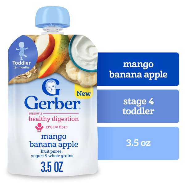 Gerber Infant Puree Toddler Fruit Yogurt Grain Mango Banana Apple
