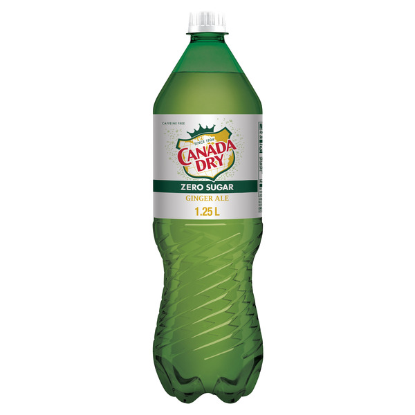 Canada Dry Zero Sugar Ginger Ale Soda, 1.25 L bottle Same-Day