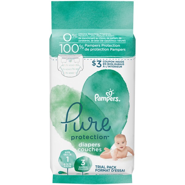 pampers pure protection diapers size 1