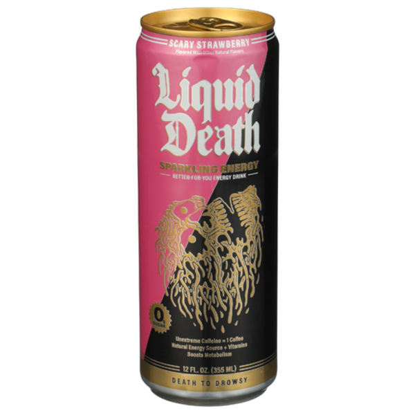 Liquid Death Scary Strawberry Sparkling Energy Drink