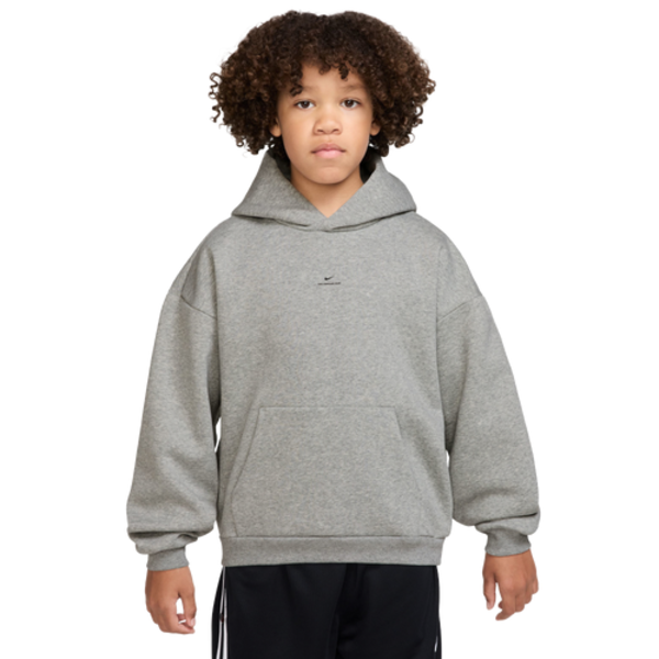Nike Boys' Standard Fleece Pullover Hoodie, XL - Black/Gray