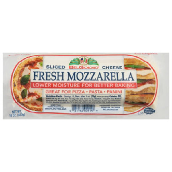 BelGioioso Cheese, Sliced, Fresh Mozzarella