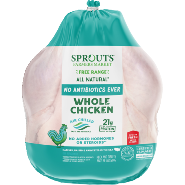 Sprouts Whole Fryer Chicken No Antibiotics Ever