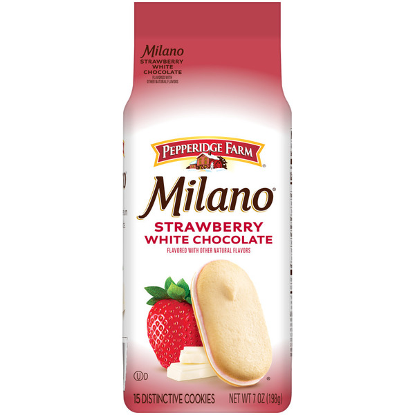 Pepperidge Farm Milano White Chocolate Strawberry Flavored Cookies