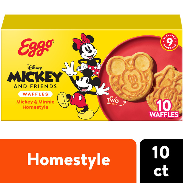 Eggo Homestyle Waffles, Kids Breakfast, 10 Count