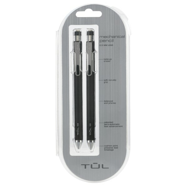 TUL Mechanical Pencils -  Black Barrels - 0.5 mm