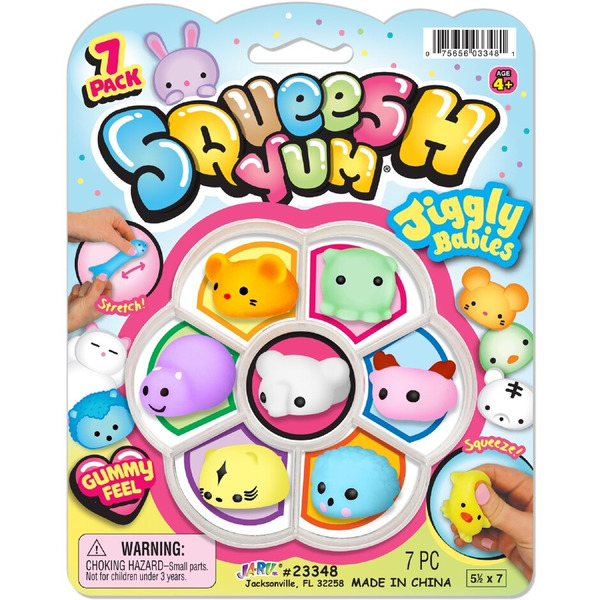 JA-RU Stretch & Squeeze Squeesh Yum Jiggly Babies Toys Same-Day
