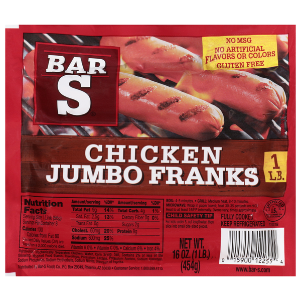 Bar-S Chicken Jumbo Franks