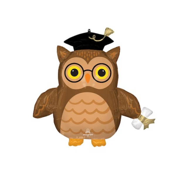 Anagram INFLATED SuperShape 30" Wise Owl Graduate Foil Balloon