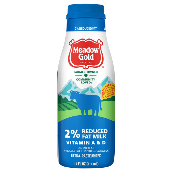 Meadow Gold Milk, 2% Reduced Fat