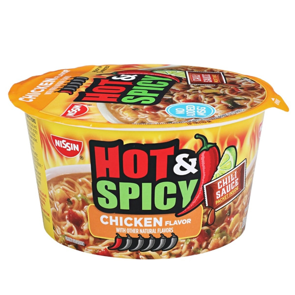 Nissin Ramen Noodle Soup, Hot & Spicy, Chicken Same-Day Delivery