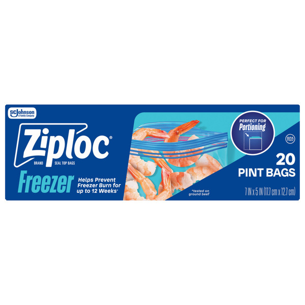 Ziploc Freezer Bags with Grip 'n Seal Technology Same-Day Delivery