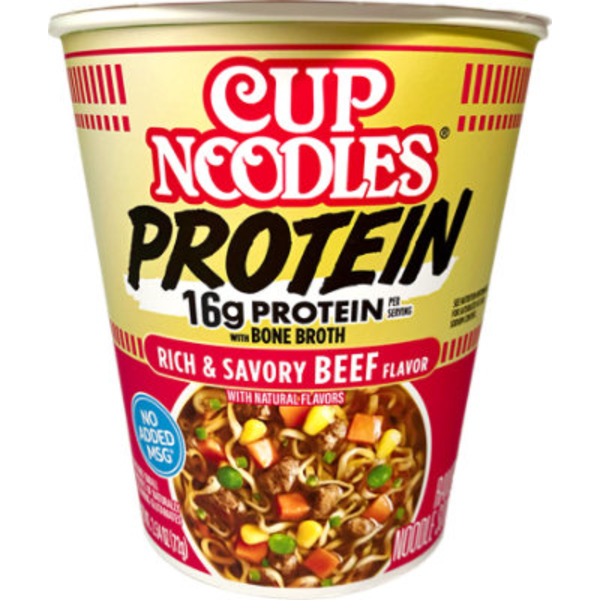 Nissin Protein Rich & Savory Beef Flavor Ramen Noodle Soup