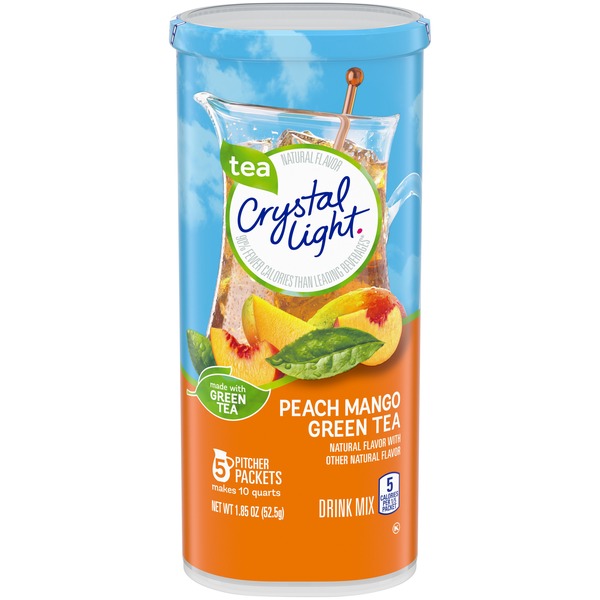 Crystal Light Peach Mango Green Tea Naturally Flavored Powdered Drink