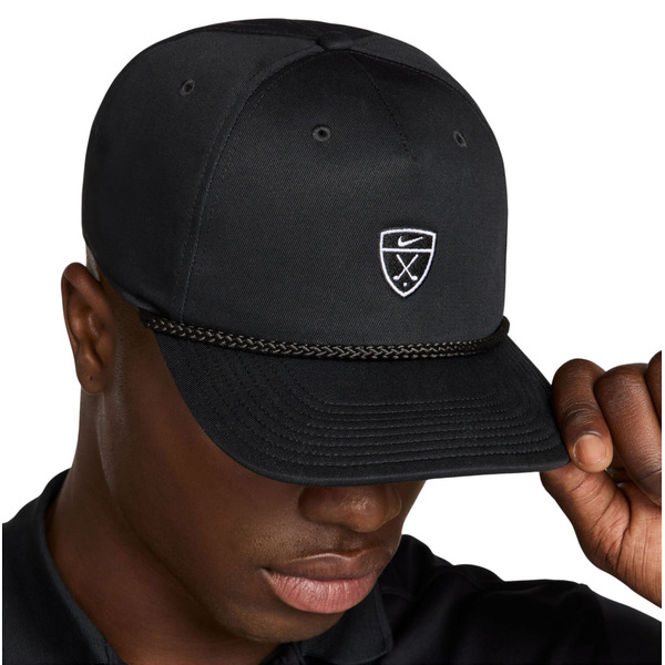 Nike Men's Pro Unstructured AeroBill 5-Panel Golf Hat, M/L - Black/Anthracite