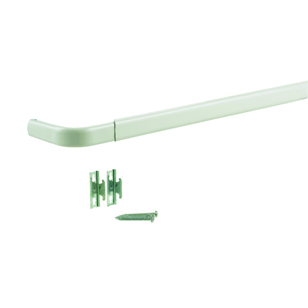 Kenney Curtain Rod, Heavy Duty, White