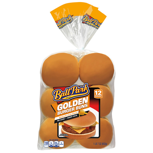 Ball Park Golden Hamburger Buns, 12 count, 23 oz