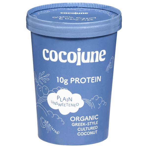 cocojune Organic Greek-Style Cultured Coconut Plain Unsweetened Yogurt