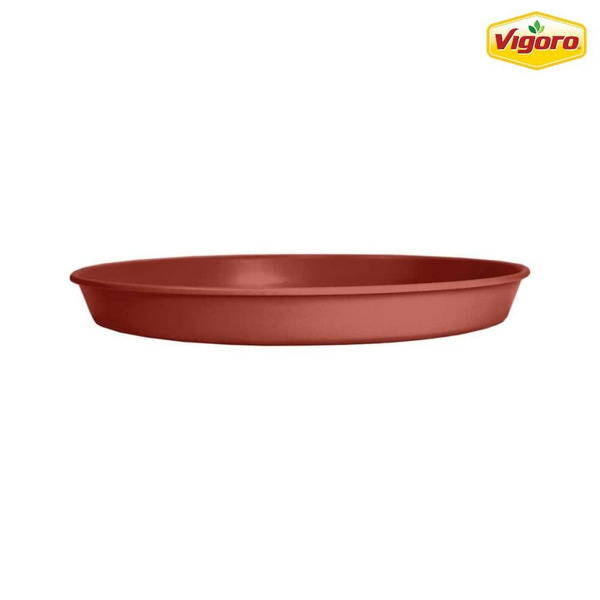 Vigoro 14.2 In. Antonella Orange Indoor Outdoor Plant Saucer (14.2 In. W X 1.7 In. H)