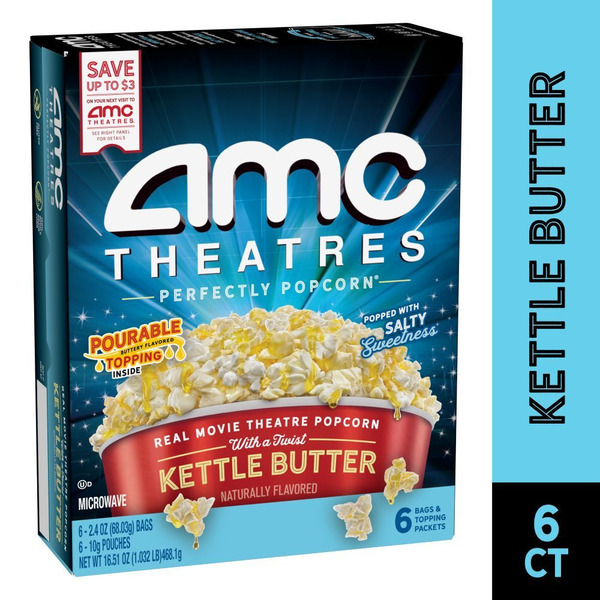 AMC Theatres Microwave Popcorn, Kettle Butter Same-Day Delivery or