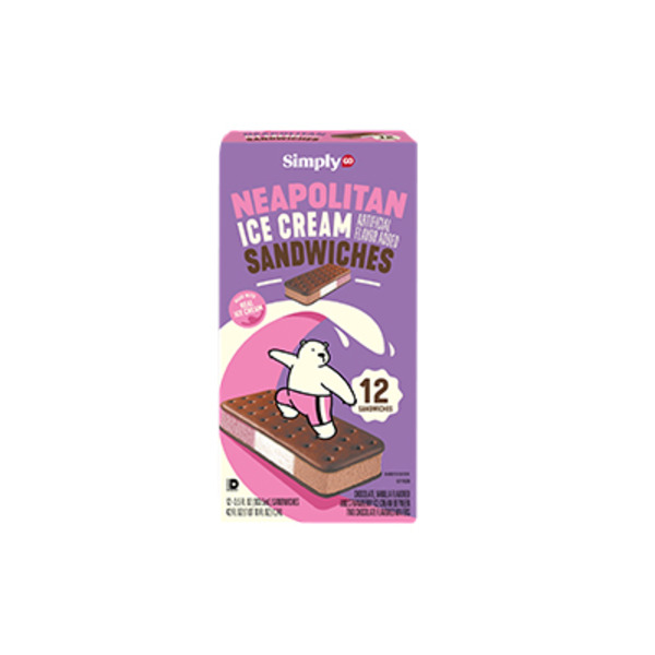 Simplygo Neapolitan Ice Cream Sandwiches