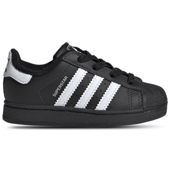 adidas Boys' Superstar II Toddler Basketball Shoes, Size 4 - Black/White