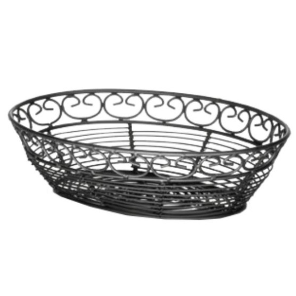Black Wire Oval Basket - 9x6x2