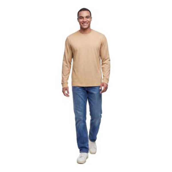 EDDIE BAUER Long Sleeve Crew Neck Tee, XXL - Cream Same-Day