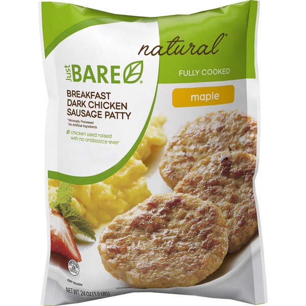 Just BARE Maple Chicken Breakfast Sausage Patties (1.5 lb) Instacart
