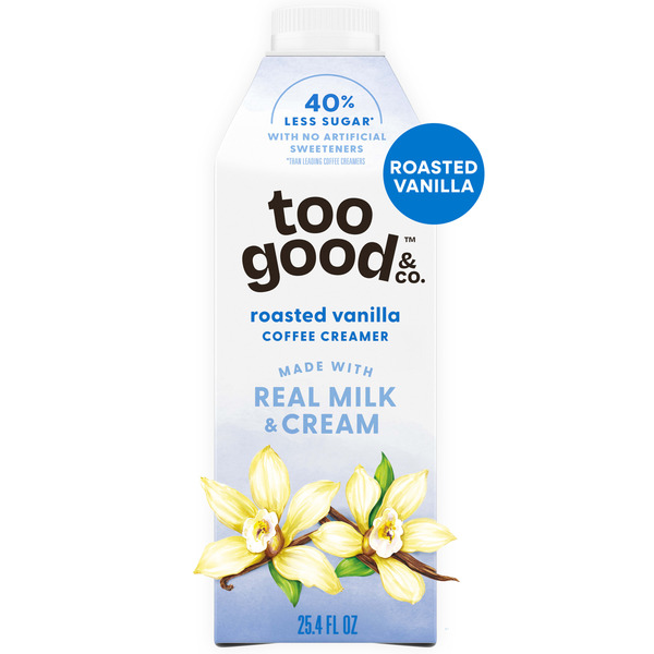 Too Good & Co. Roasted Vanilla Coffee Creamer, Flavored Creamer